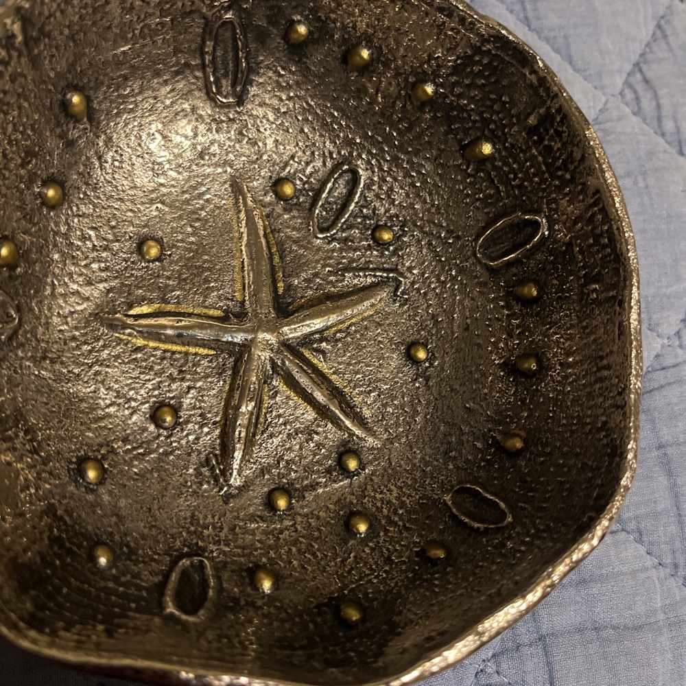 Mud Pie sand dollar design  Decorative trinket Bowl‎ - Picture 4 of 5